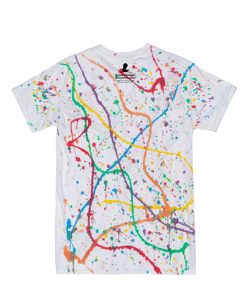 Collegiate Rainbow Splatter Tee - Youth